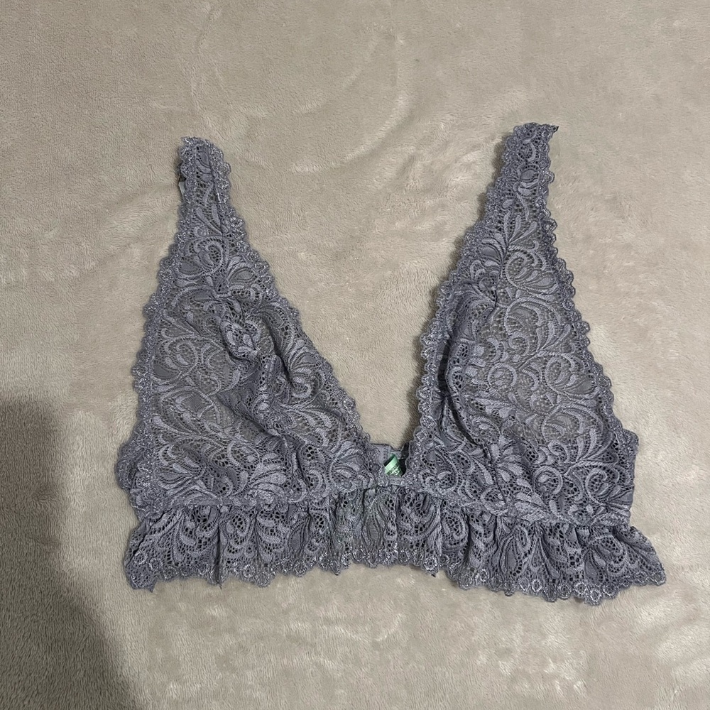 Honeydew Intimates Lace Bralette in Gray